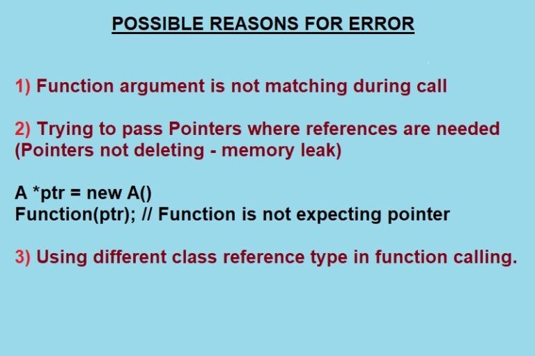 No Matching Function For Call To Solved Mrcodehunter